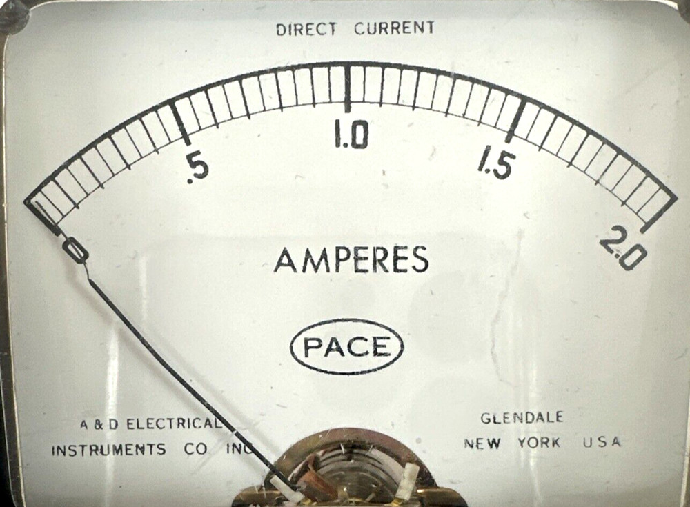 Pace Electrical Instruments 0-2 Amperes Meter, used (P)