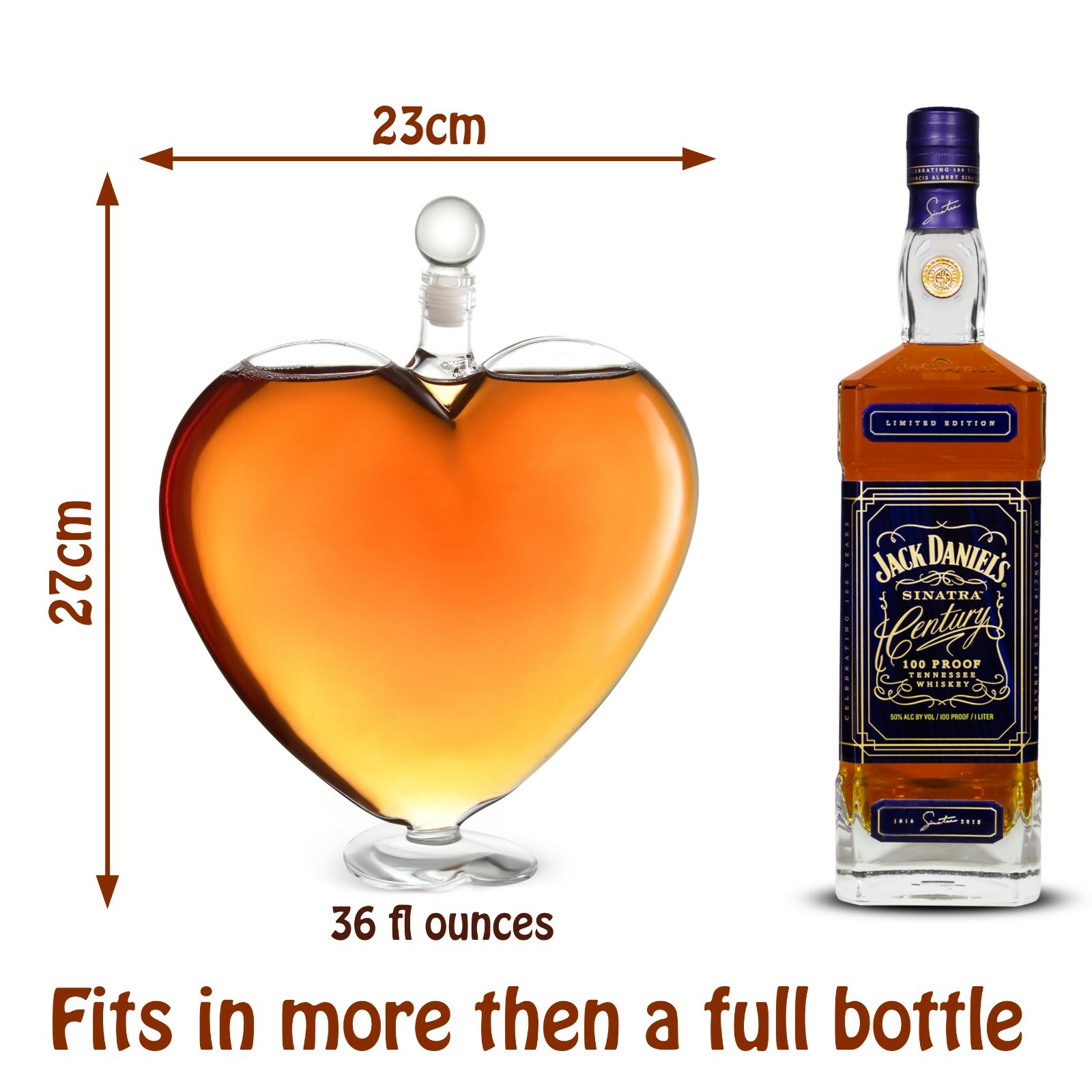 The Diamond Glassware Heart Decanter.