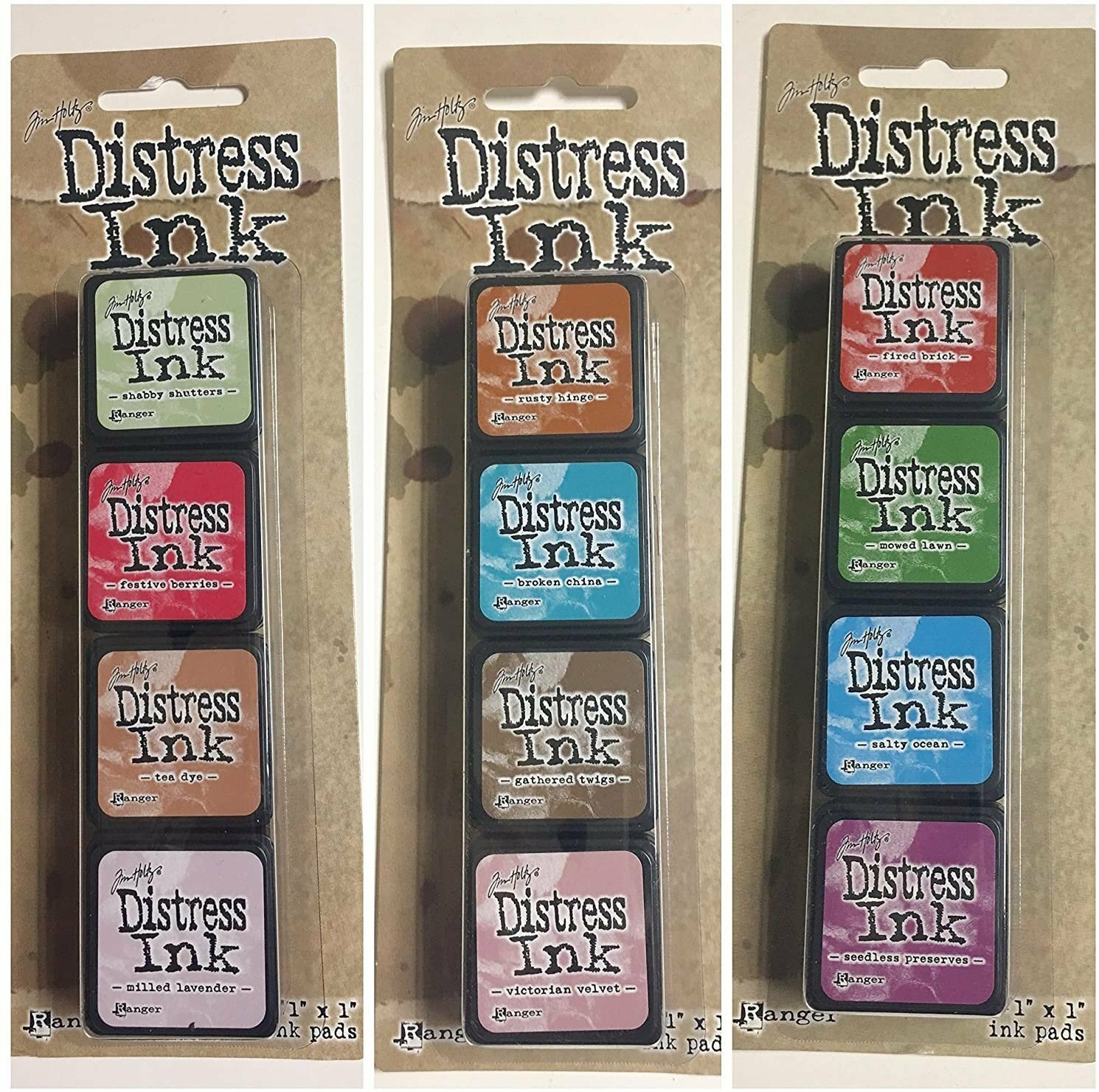 Ranger Tim Holtz Distress Mini Ink Pad Kits - #1-15, Super Bundle of all 60...