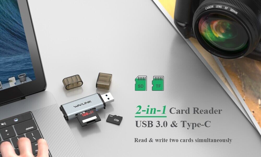 USB-C USB-A Card Reader Writer Memory OTG Adapter For SD SDXC SDHC MMC TF Micro