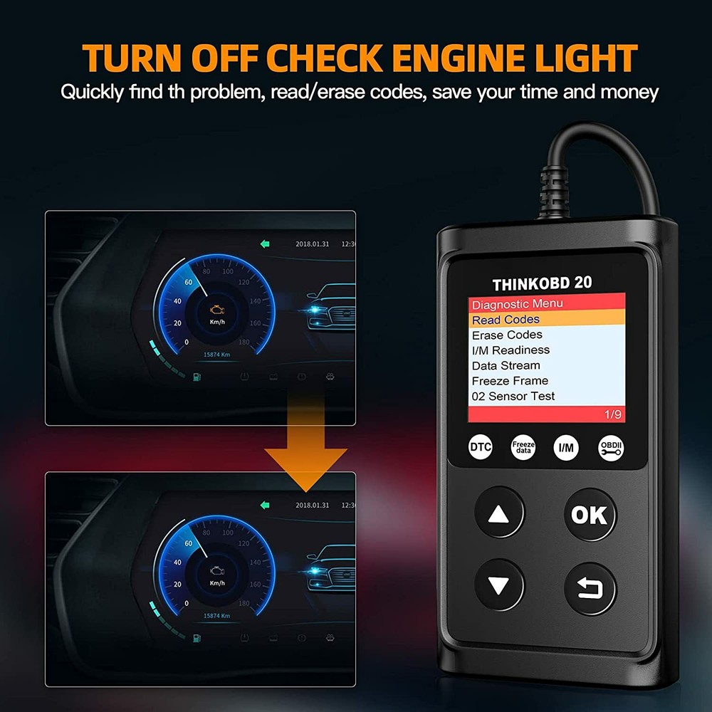 ThinkOBD OBD2 Scanner Check Engine Code Reader Universal Diagnostic Scan Tool