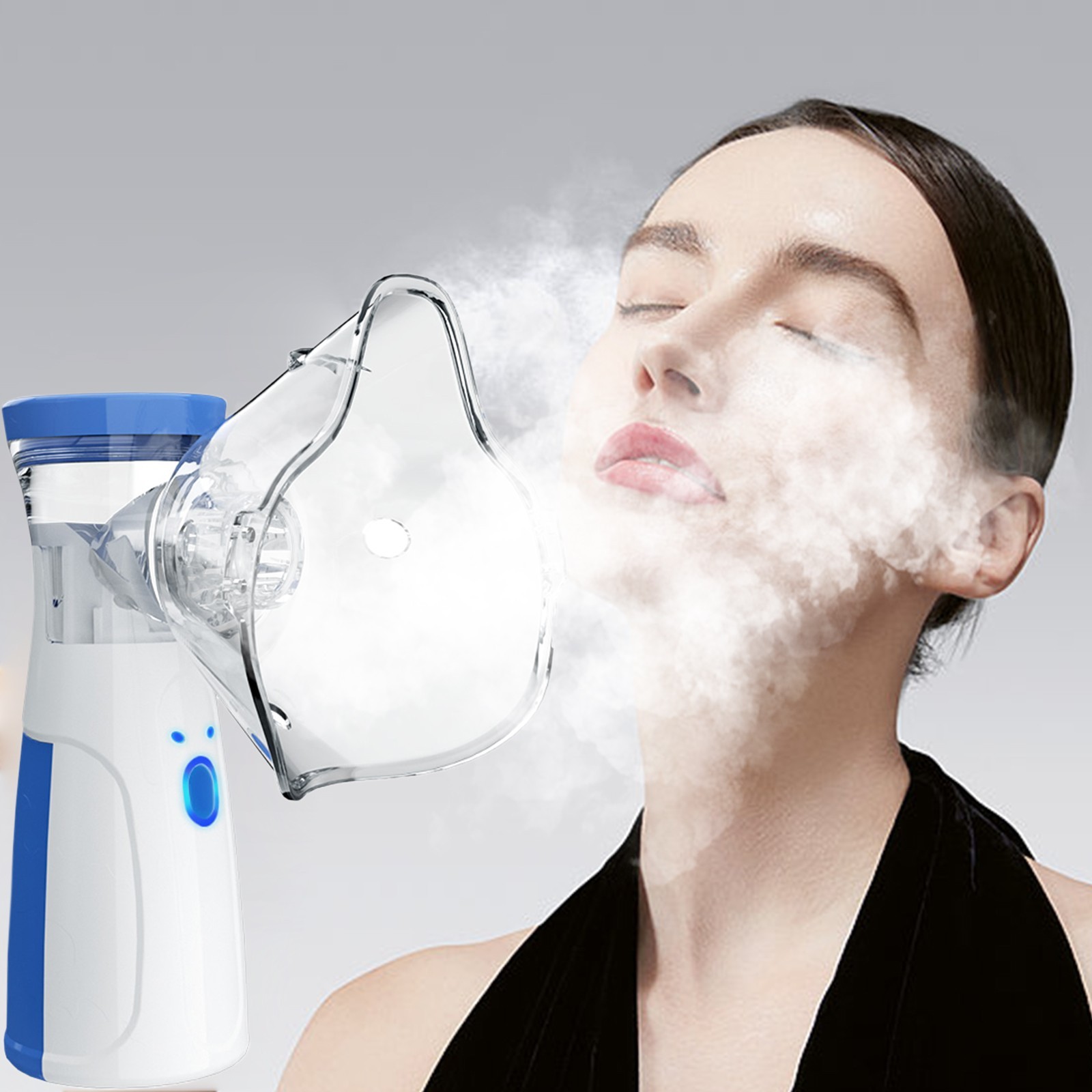 2-in-1 Nano Ionic Facial Steamer & Humidifier Skin Moisturizing Mist Device US