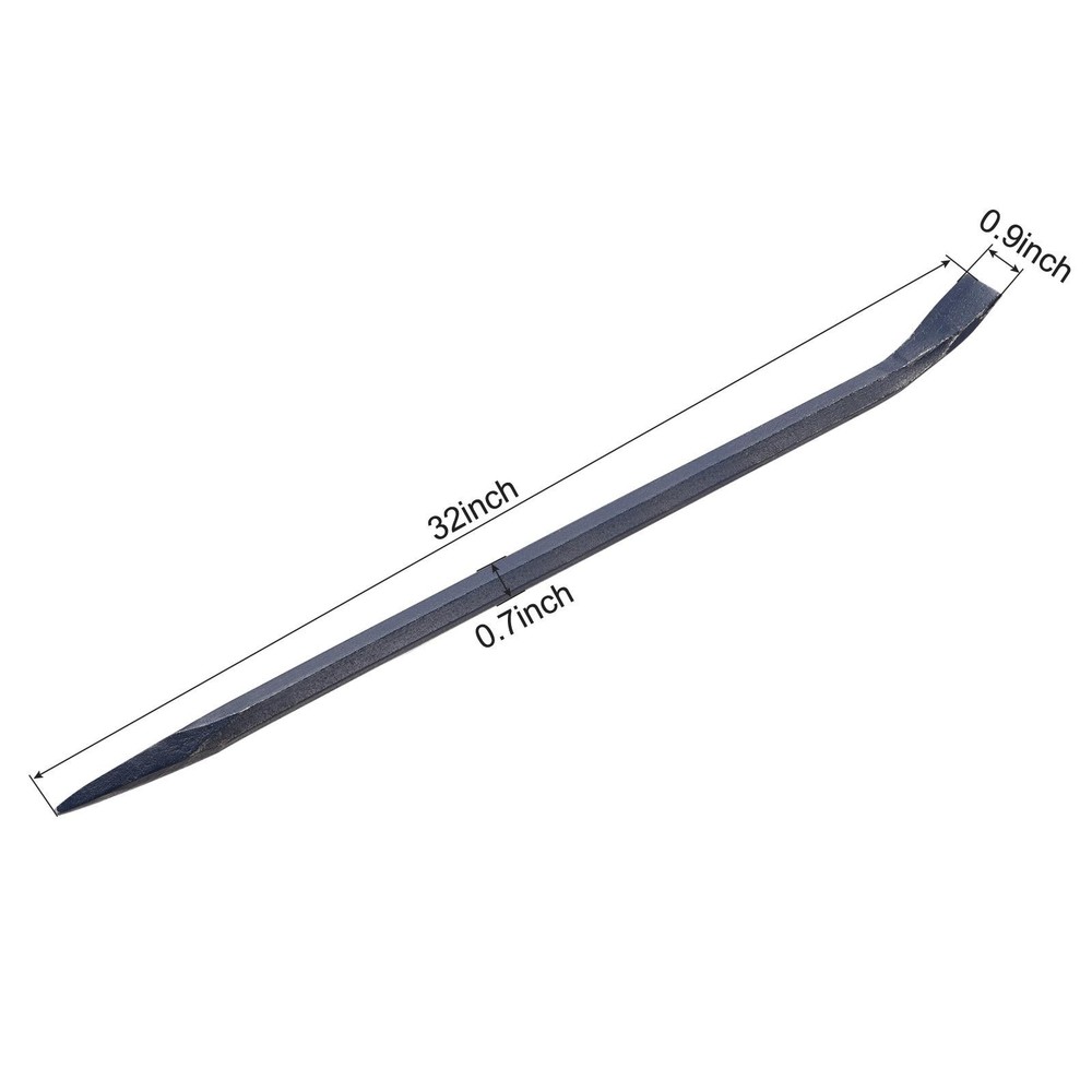 Hexagonal Connecting Bar 32" Steel Crowbar for Prying and Aligning Chisel End