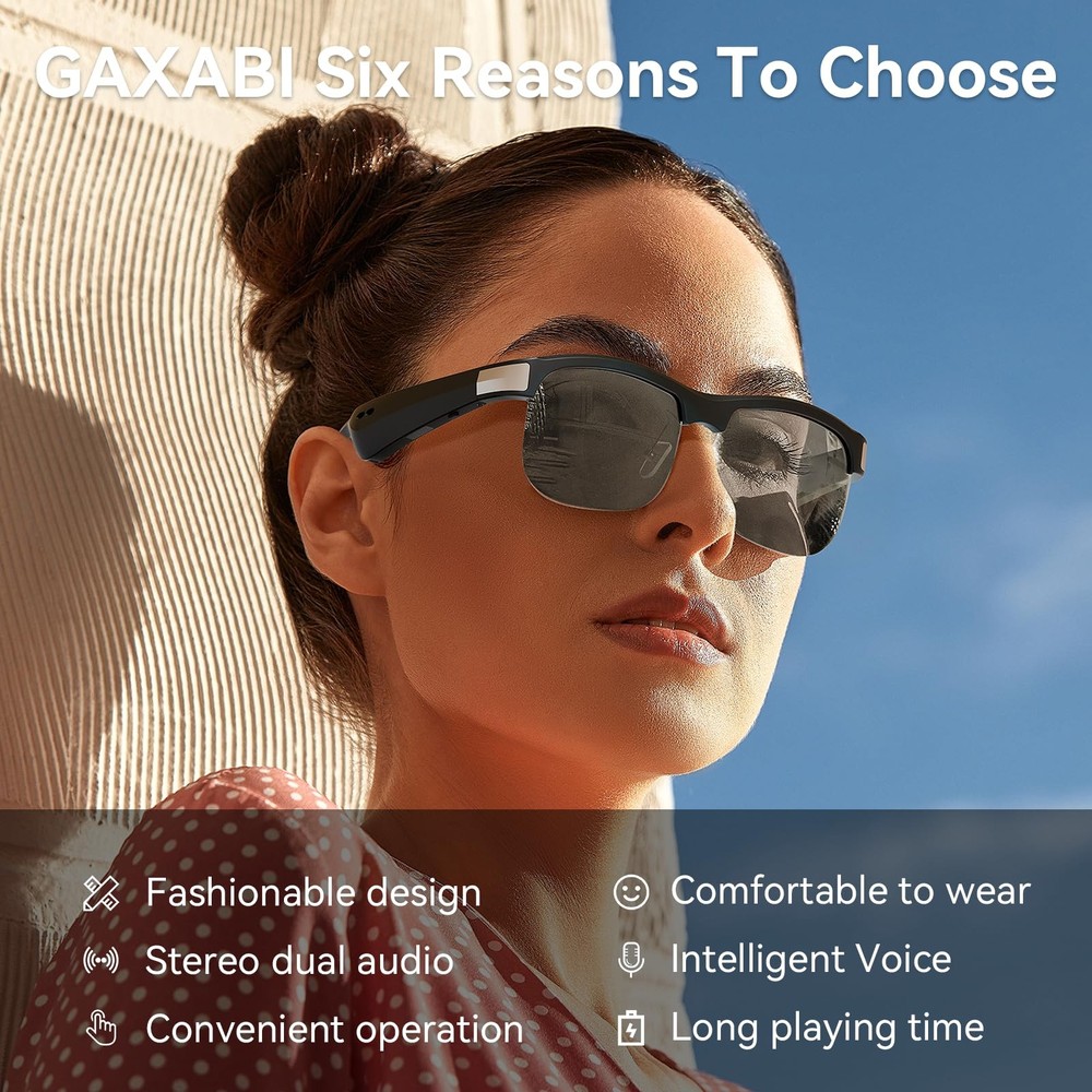 Polarized Bluetooth Smart Glasses with Mic