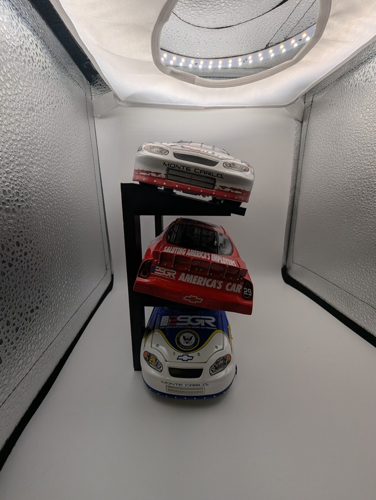 3D Printed 3 Tier 1/24 Diecast Display Stand (White)