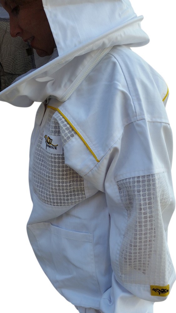 OZ ARMOUR BEEKEEPING JACKET POLY COTTON VENTILATED WITH OPTIONAL GLOVES