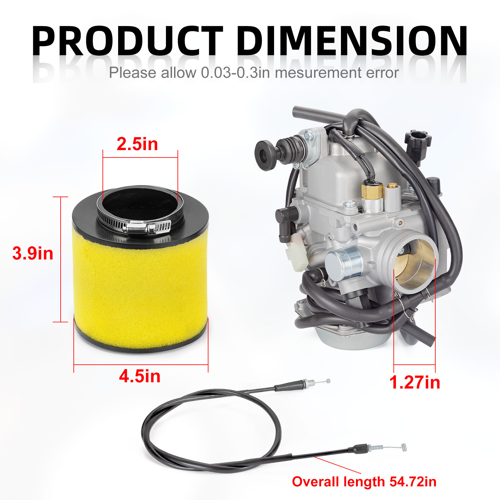 Carburetor W Fiter Intake Manifold for Honda Foreman 450 TRX450 ES S FE FM 98-04