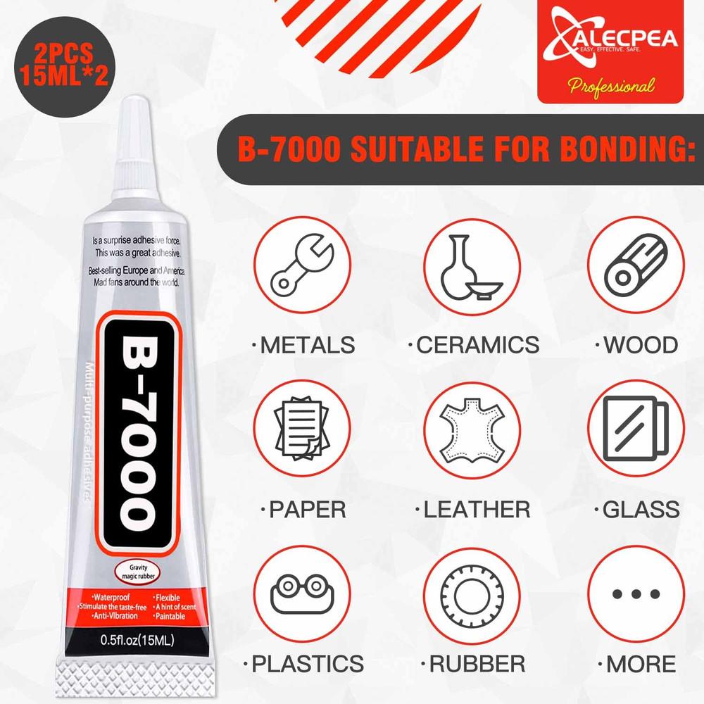 B-7000 Craft Glue for Jewelry Making - 15Ml/0.5Oz (2 Pack) - Multi-Function B...
