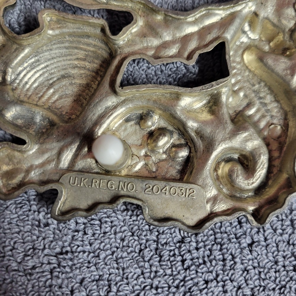 Vintage Silverplate Seashell Seascape Wreath Made In UK
