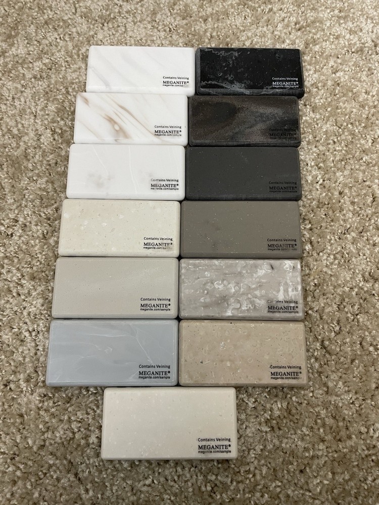 13 Solid Surface Samples Brown Black White Colors Arts Crafts Meganite￼