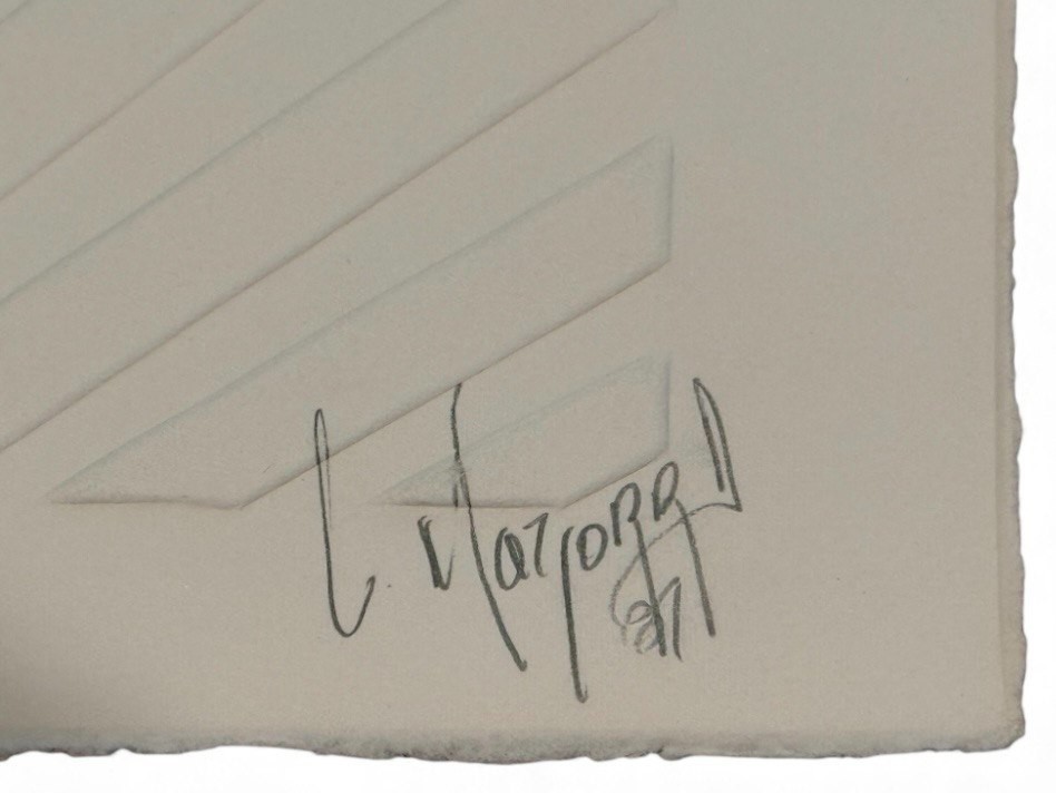 ⭕️ LUIS MAZORRA ARTIST PROOF SIGNED SPACE OBJECT WITH KEYS EMBOSSED MIXED MEDIA