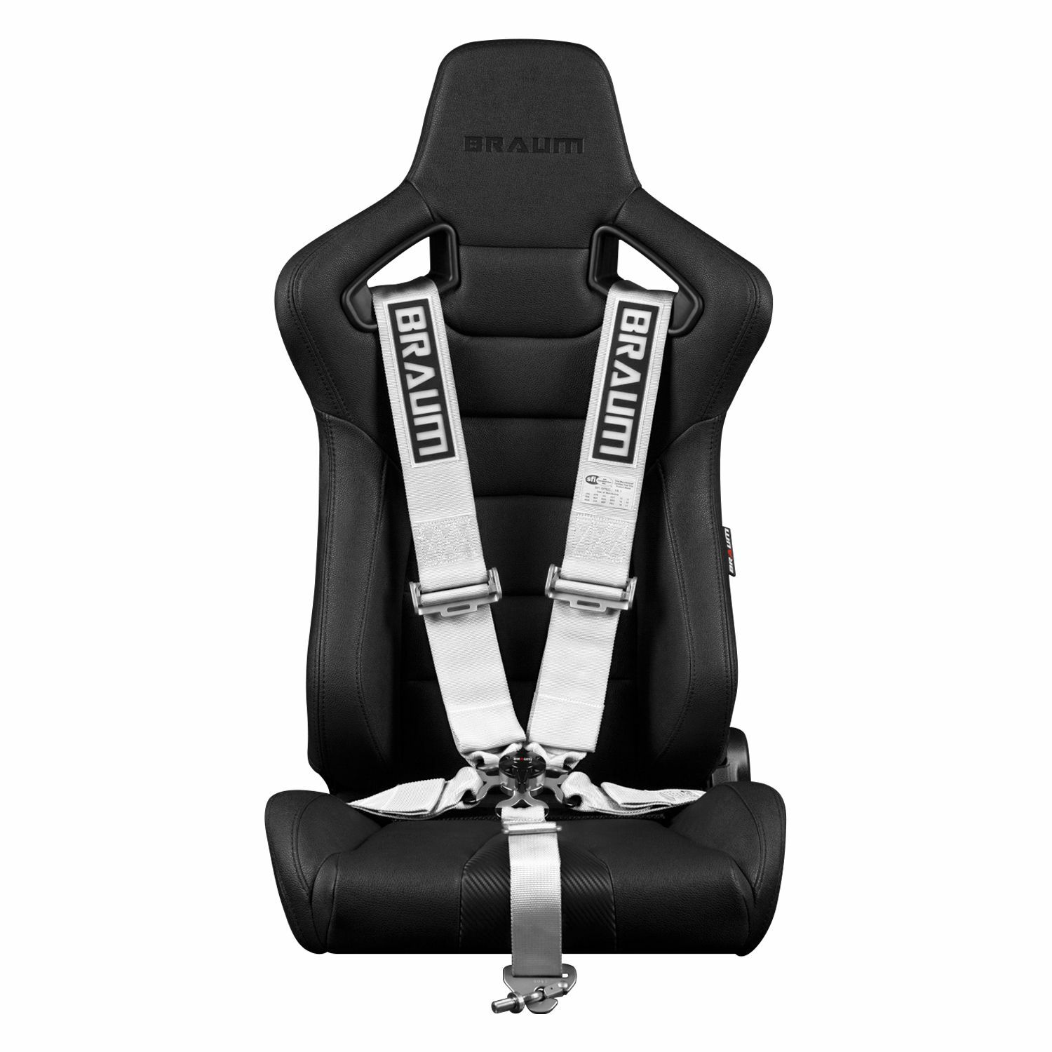 BRAUM Racing WHITE 5 Point 3" Inch SFI Certified 16.1 Racing Harness Single New