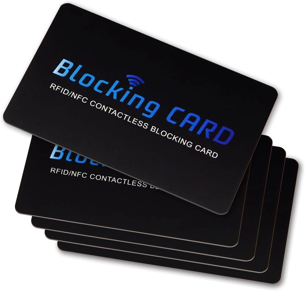 Rfid Blocking Card (5 Pack) for Wallets, Slim Rfid Blocker - One Card Protected