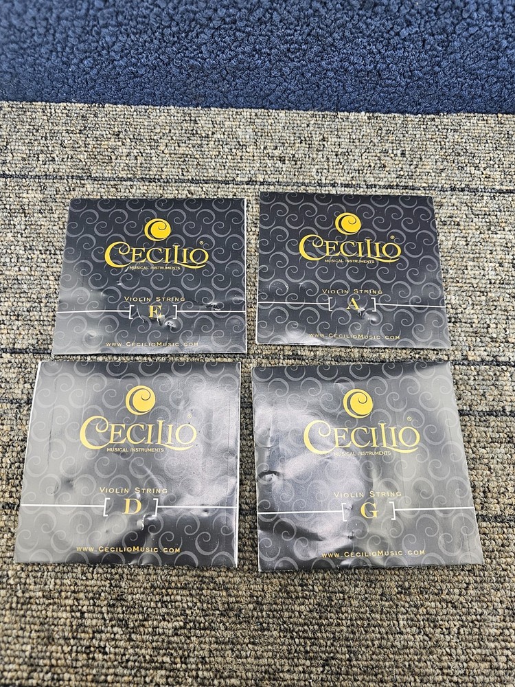 Cecilio 4-Piece Violin Strings Replacement A, D, E, G  Warm Bright Sound