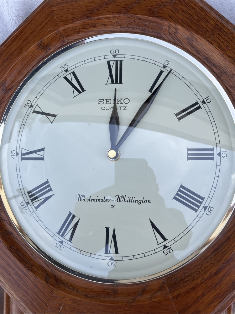 Functioning Vintage Oak Seiko Quartz Westminster Wall Clock - Great Condition!