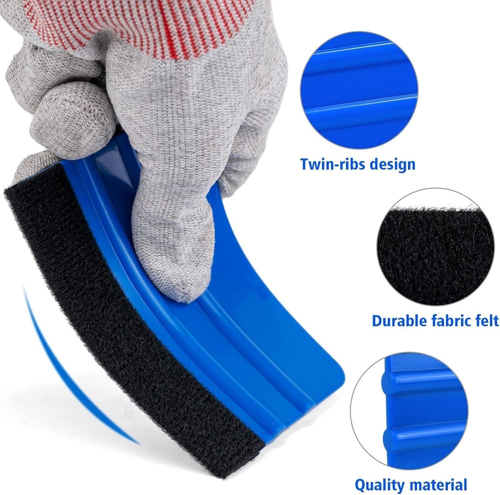 Felt Squeegee Vinyl Wrap 100 pcs Small 4in Plastic Bubble Removal Tool