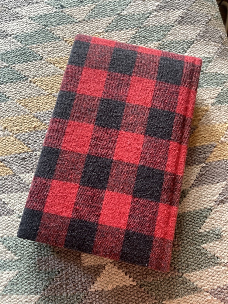 New Custom feeling myself Flannel Red Plaid Lined Journal Notebook School Work
