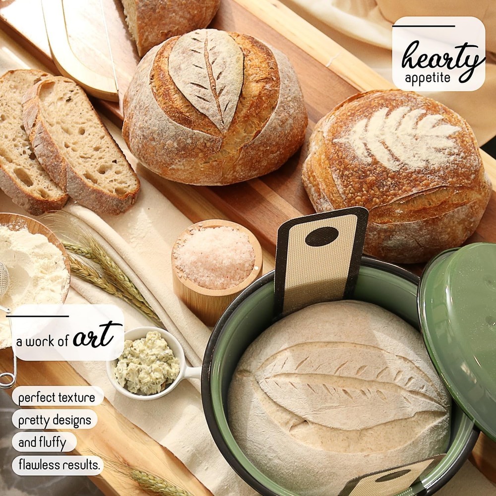 Beginner-Friendly Sourdough Starter Kit with 34 Oz Jar & Baking Accessories