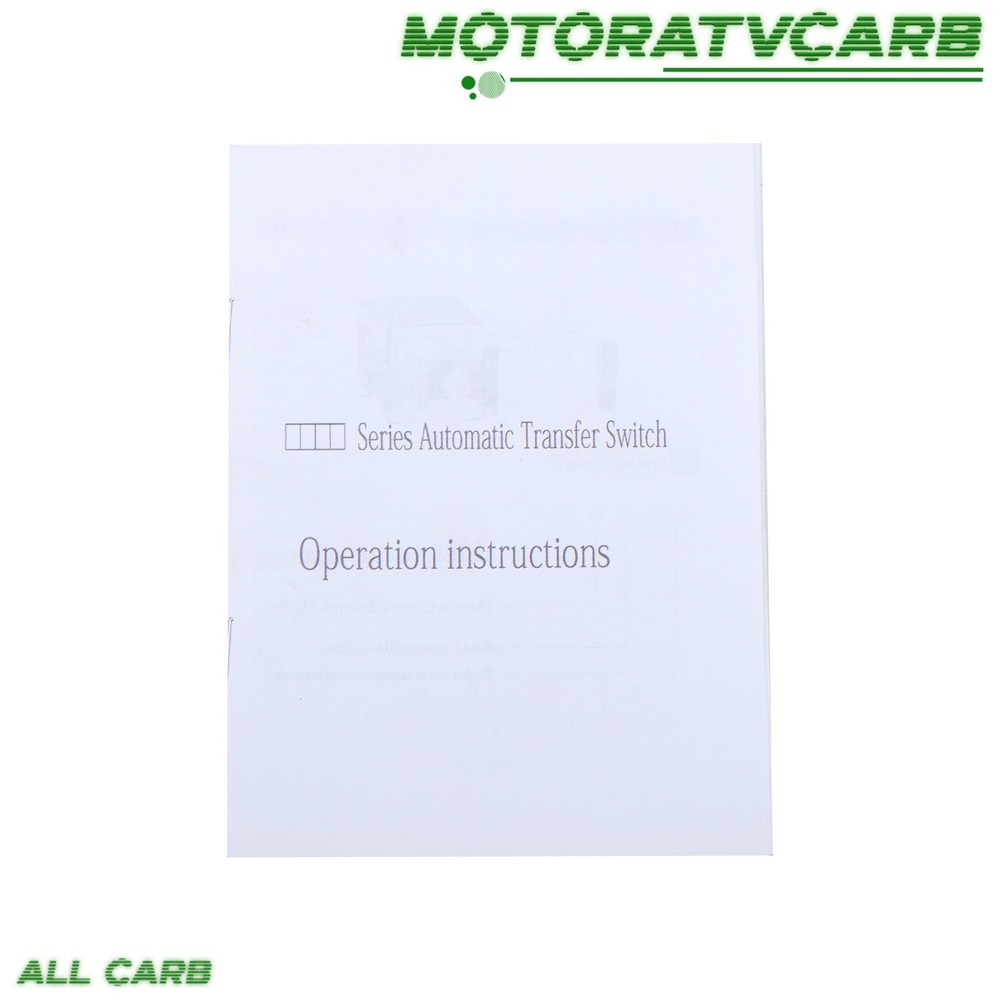 ALL-CARB Automatic Transfer Switch 400A 4 P Grid to AC Generator 110V 220V