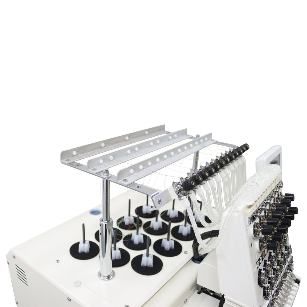 12 Needle Single Head Embroidery Machine w/Letter Embroidery Function 110V-220V