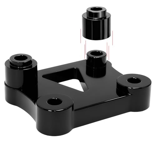 Black Handlebar Riser Pull Back Plate Bracket Handle bar Displacement Adapter