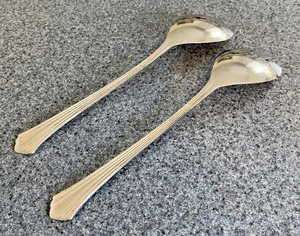 Estia DORIAN Stainless Steel 2 Pc SALAD SERVING SET - Solid Spoon & Fork