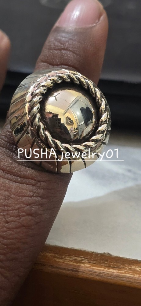 925 Sterling Silver Statement Dome Ring Minimalist Ring Designer Unique Style D2