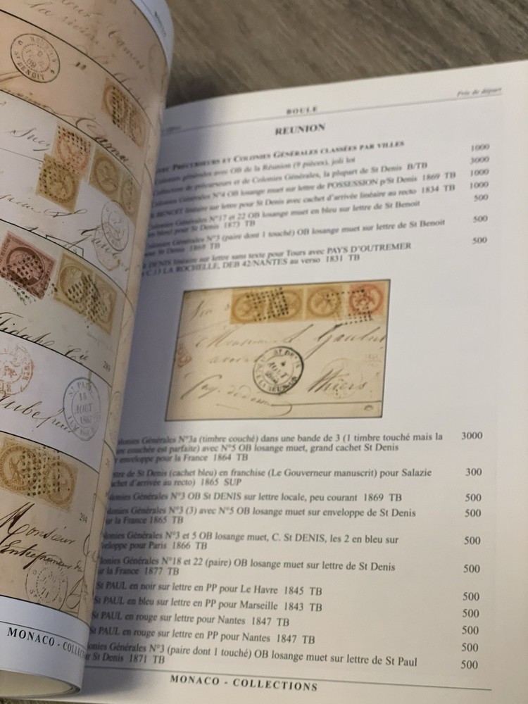 1998 Boule Monaco French Colonies Stamp Auction Catalog Paperback