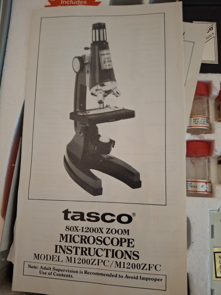 Tasco 80x-1200x Zoom Microscope Kit