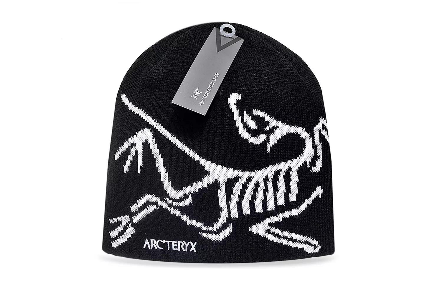 Arcteryx Bird Head Black Toque Beanie Hat Orca black Merino Knitted Cap hat AAA