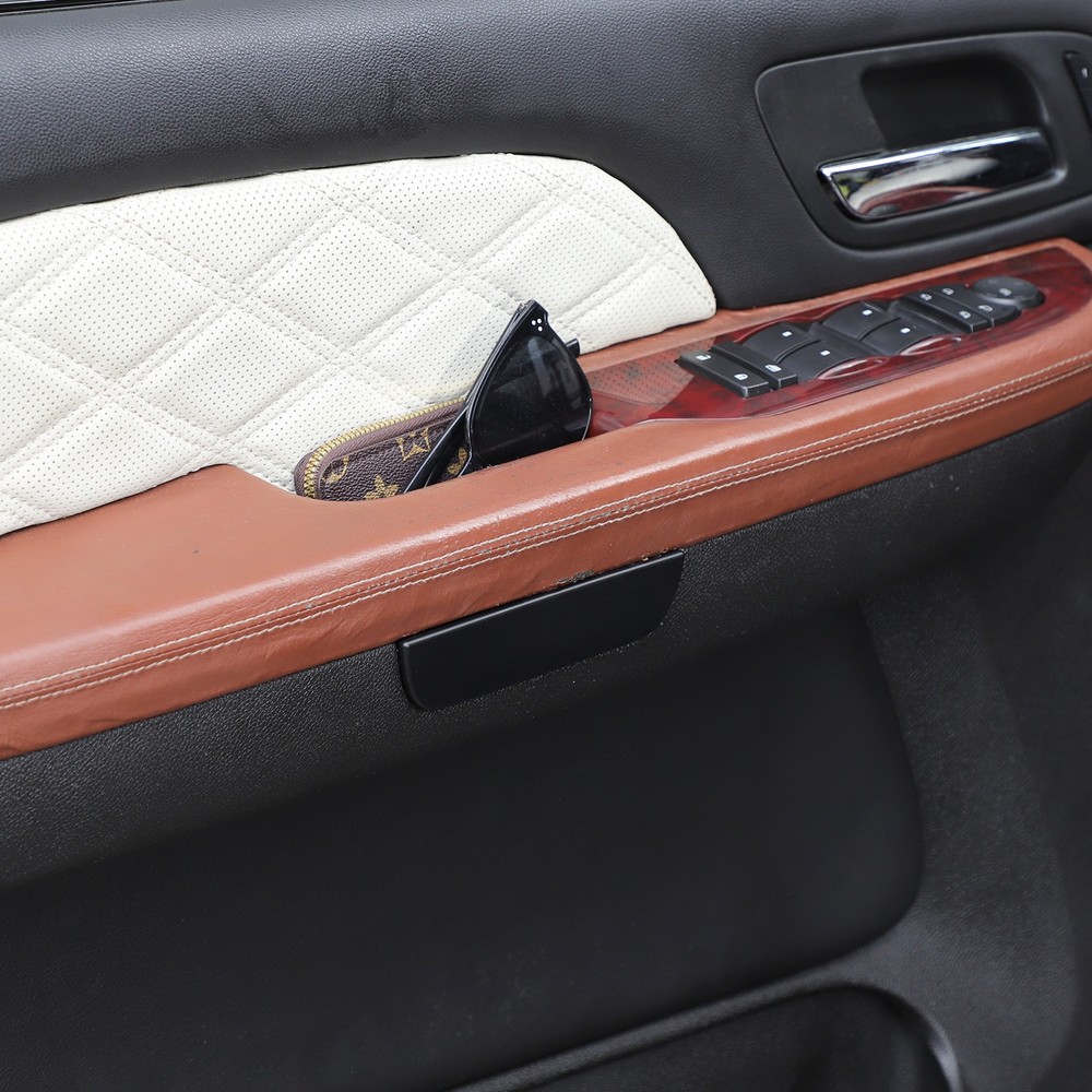 ABS Black Inner Door Panel Handle Pull Cover For Cadillac Escalade 2007-2014