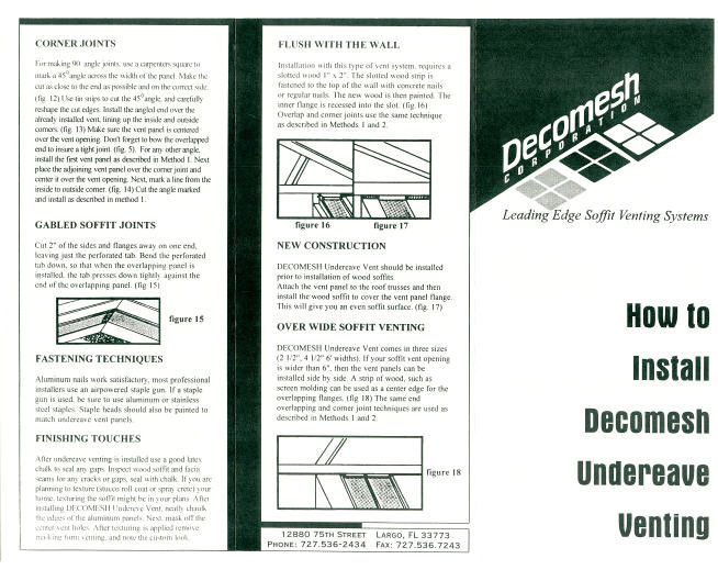 Decomesh 4.5" Aluminum Undereave Soffit Vent White