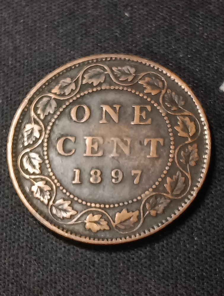👉1897 CANADA LARGE CENT - DIE CRACK ERROR J/429
