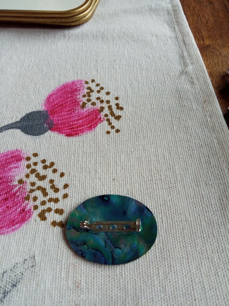 New Zealand Paua Shell Brooch