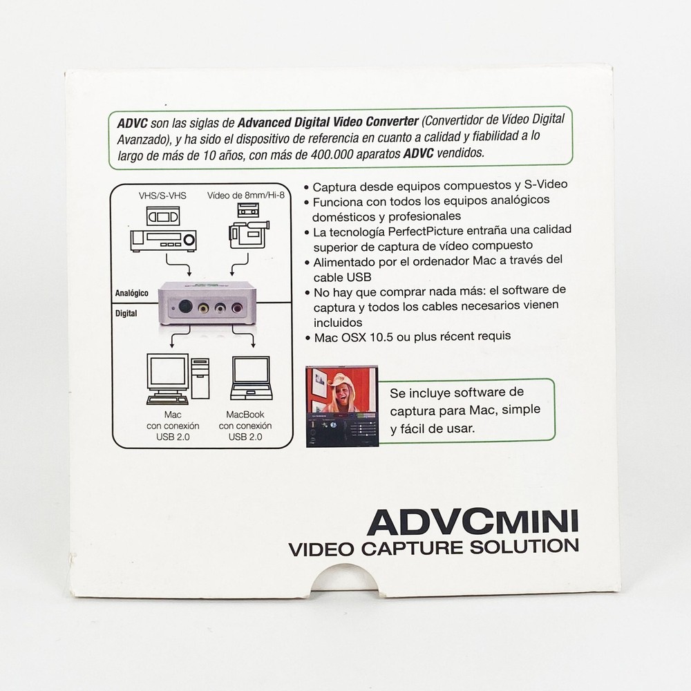 ADVCMini Analog Digital Video Converter, Video Capture Solution, Mac EBC-210182