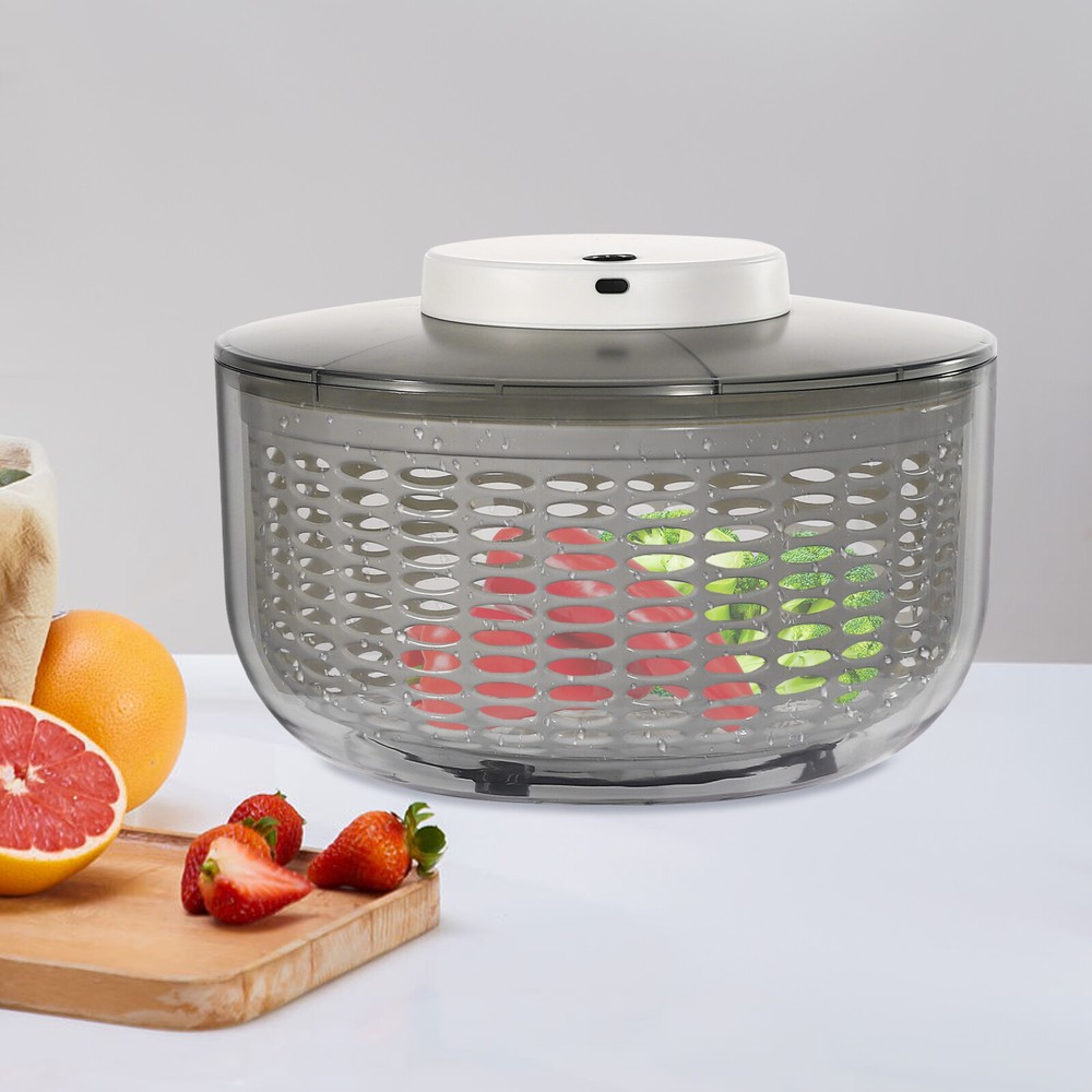 Fruit And Vegetable Cleaning And Drying Machine Electric Salad Rotating Machine