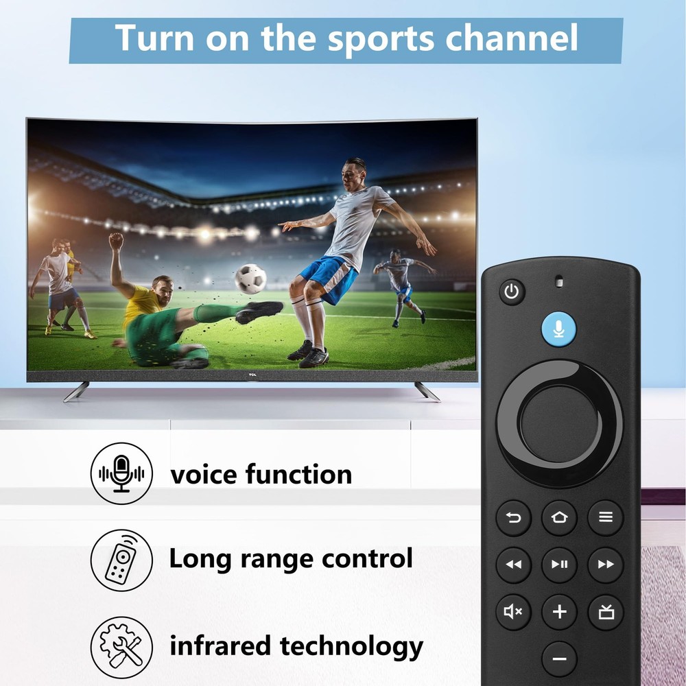 Remote Control Replacement Compatible with Fire Series Smart TV 4K, BLACK