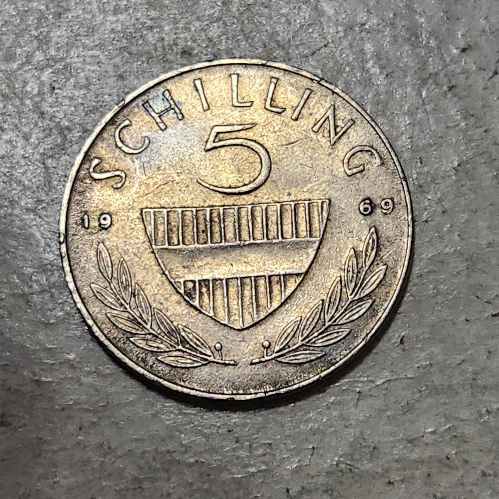 AUSTRIA 🇦🇹 FIVE (5) SCHILLING COIN 1969