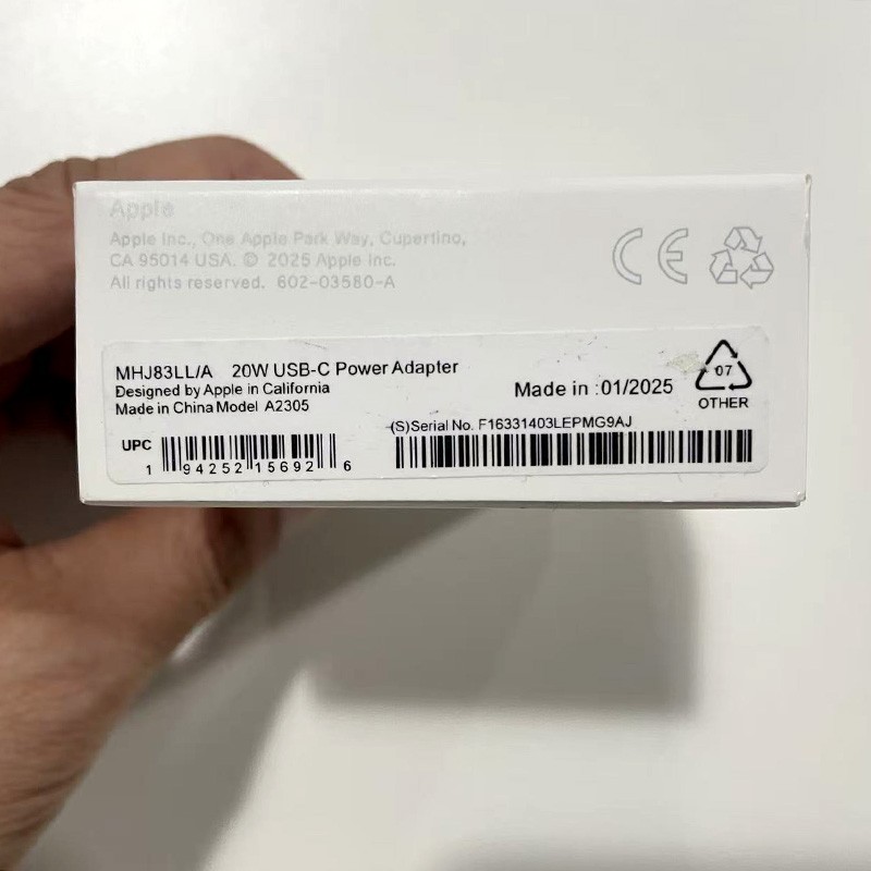 Apple iPad 20W USB-C Wall Charger Power Adapter, New OEM