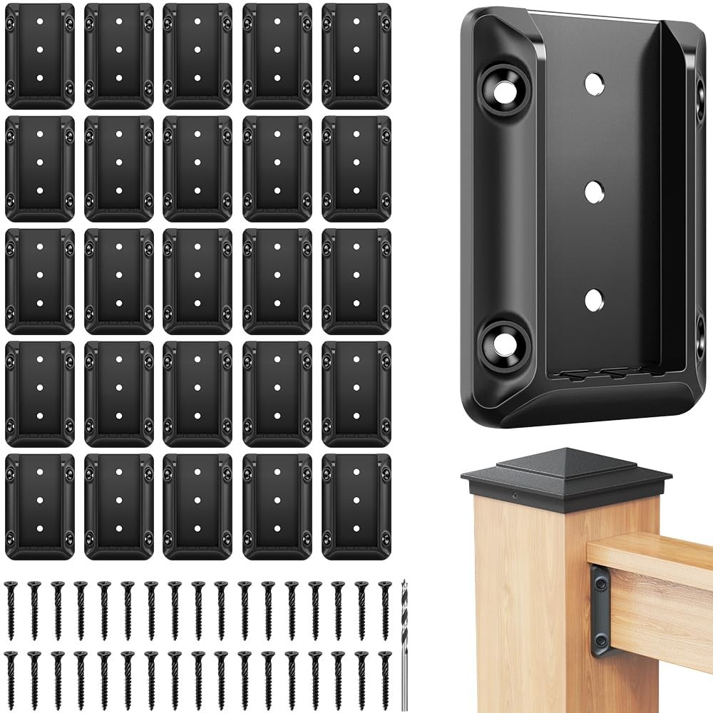 Easy Install 40 Pack Deck Railing Bracket Connectors - Long-Lasting & Reliable