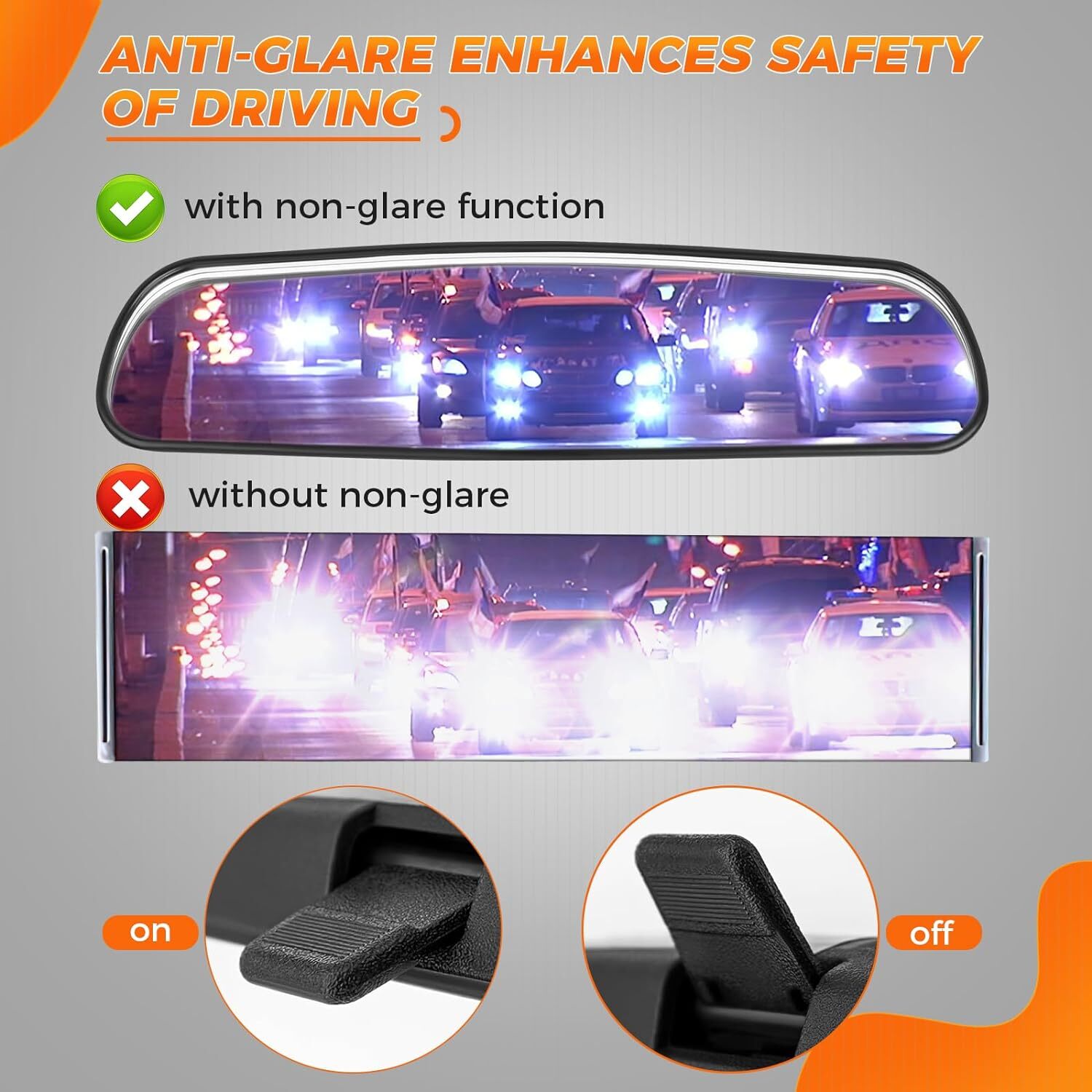 New Interior Rear View Mirror for 2006-2011 Honda Civic 1.8L Coupe & Sedan