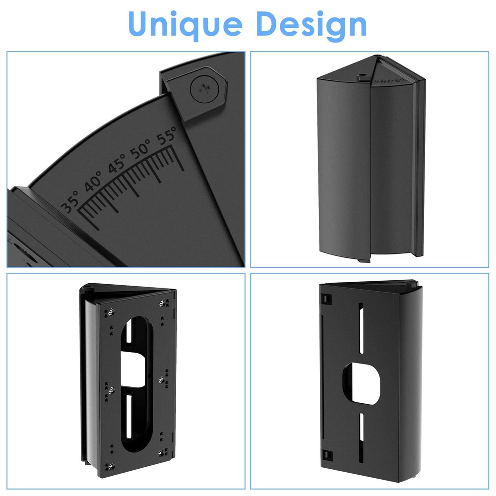 Adjustable Doorbell Angle Mount 30-55 Degree Wedge Bracket Kit