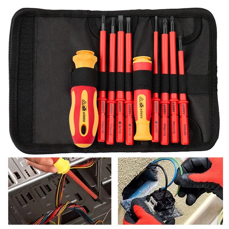 Professional Electrician Screwdriver Set Insulated Magnetic Torx Phillips Tip