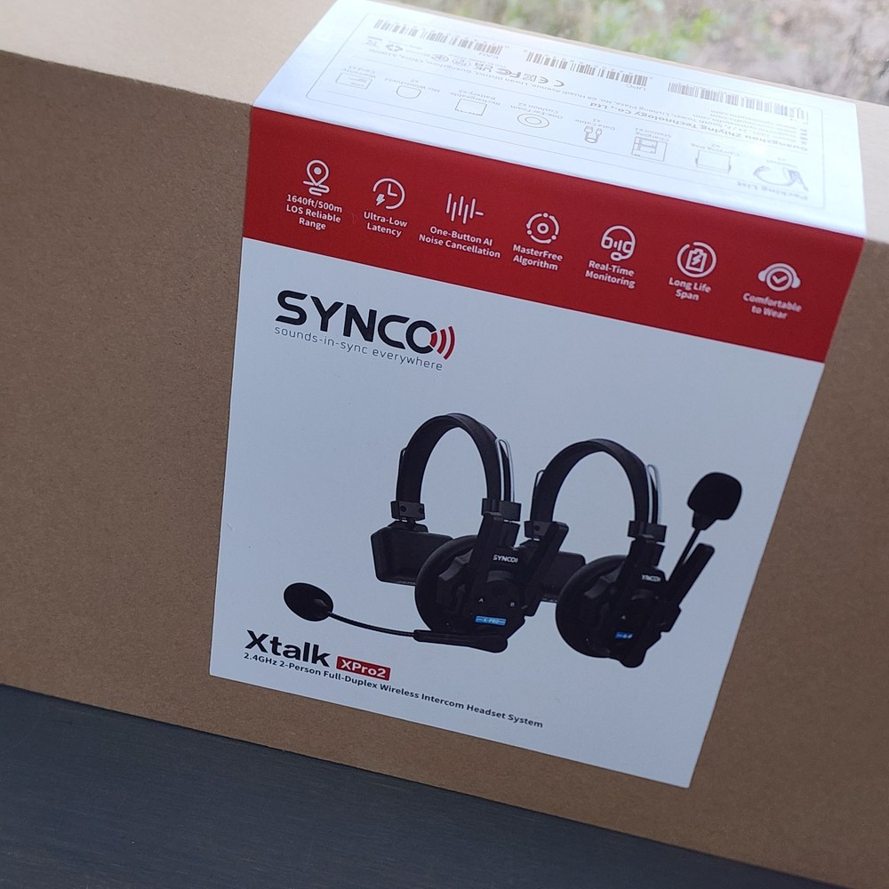 SYNCO Xtalk Xpro2 Wireless Intercom Headset System for 2, 2.4GHz Full-Duplex