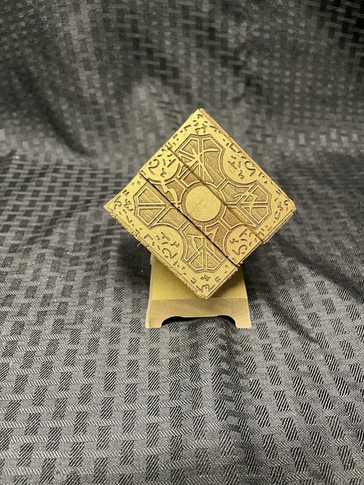 Solid Wood Hellraiser Cube Puzzle Box