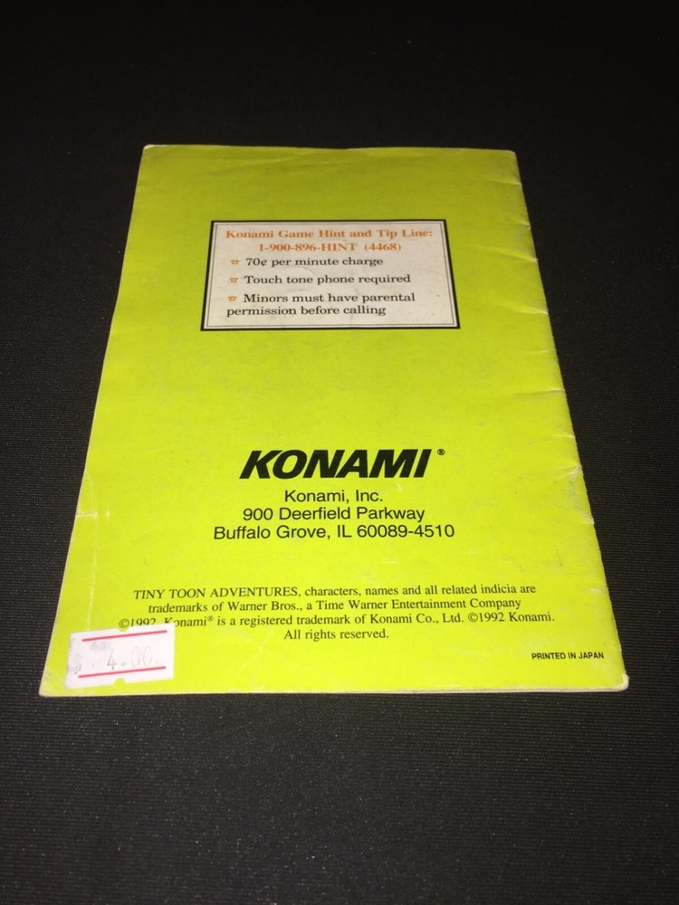 buster busts loose snes manual