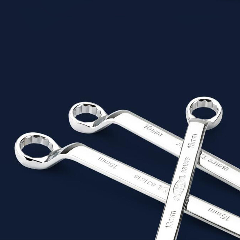 Double End Box End Wrench Offset Ring Spanner Garage Workshop Repair Hand Tool
