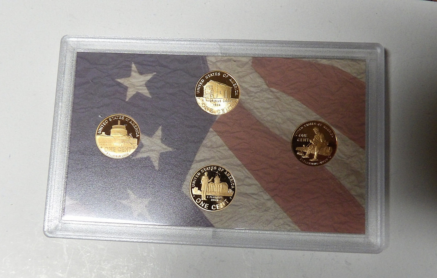 2009-S Lincoln Bicentennial 4 Coin Proof Set - No Box or COA