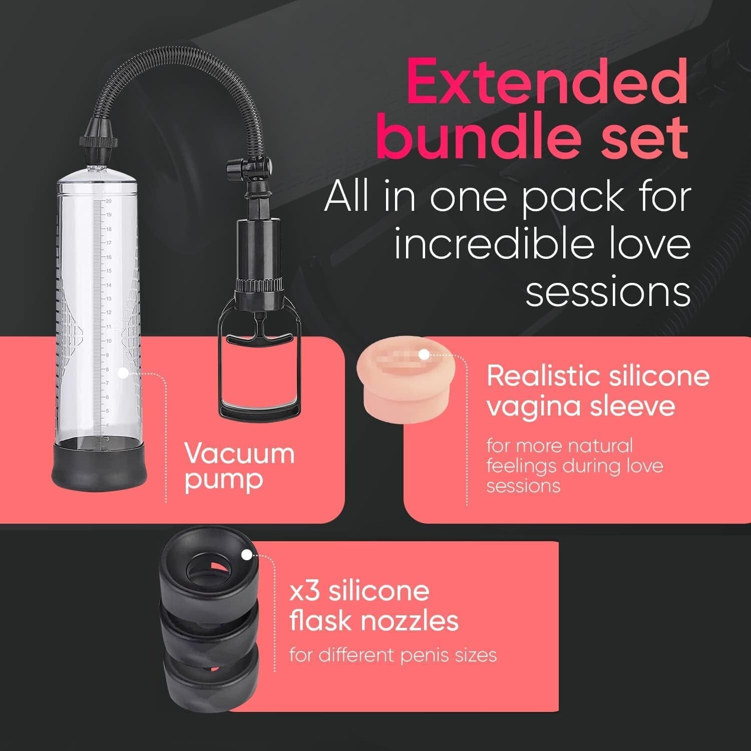 Vacuum Penis Extend Pump for Male Enhancement Erectile Enlargement Enlarger Toy