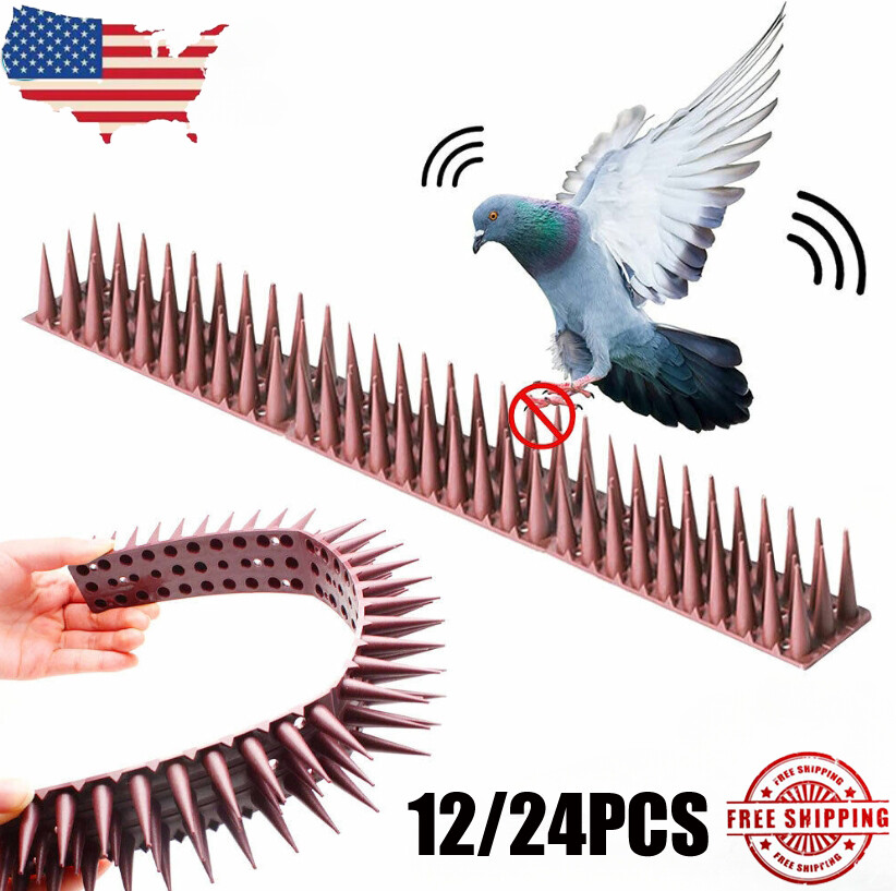 Cat Bird Repellent Spikes Outdoor Fence Spike Plastic Deterrent Climb Strips
